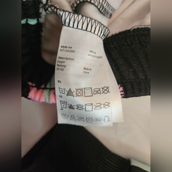 Conspriacy By Wesc Unisex Black And Pink Palm Tree Design Sweatsuit Size M/L - Picture 6 of 16